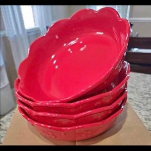 4 platos ruby de Princess house